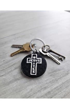 JESUS SAVES NFC TAG BLACK thumbnail 2