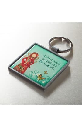 "Give Thanks" Metal Keyring thumbnail 1
