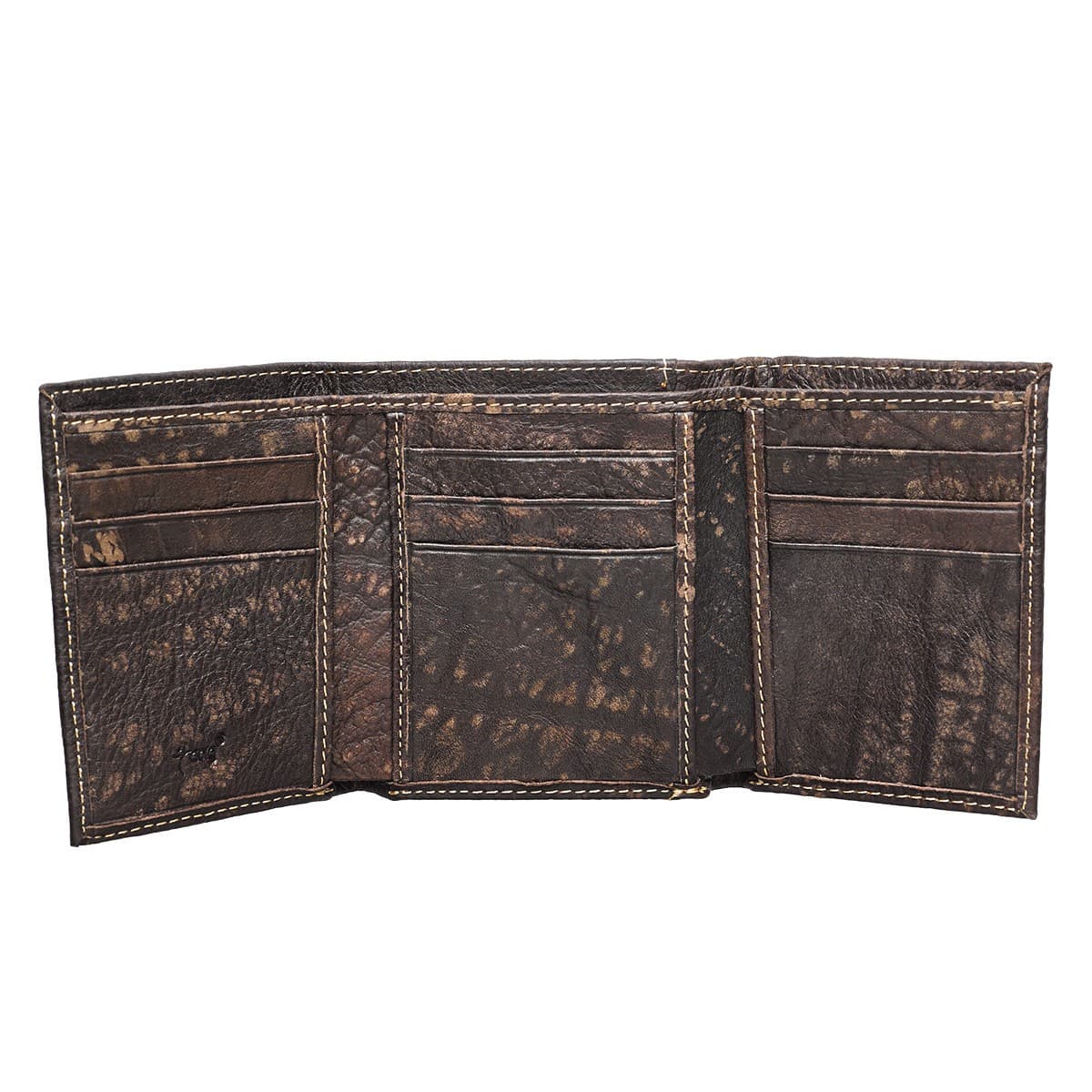 Wallet Leather Brown Crosses Badge - 3