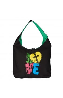 Tote Love   Black/Green Canvas thumbnail 1