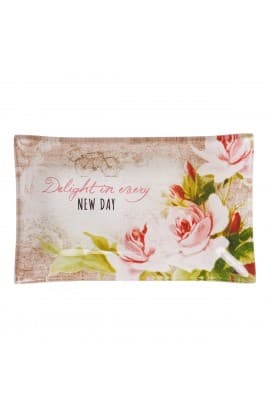DELIGHT IN EVERY DAY TRAY GLASS TRINKET thumbnail 3