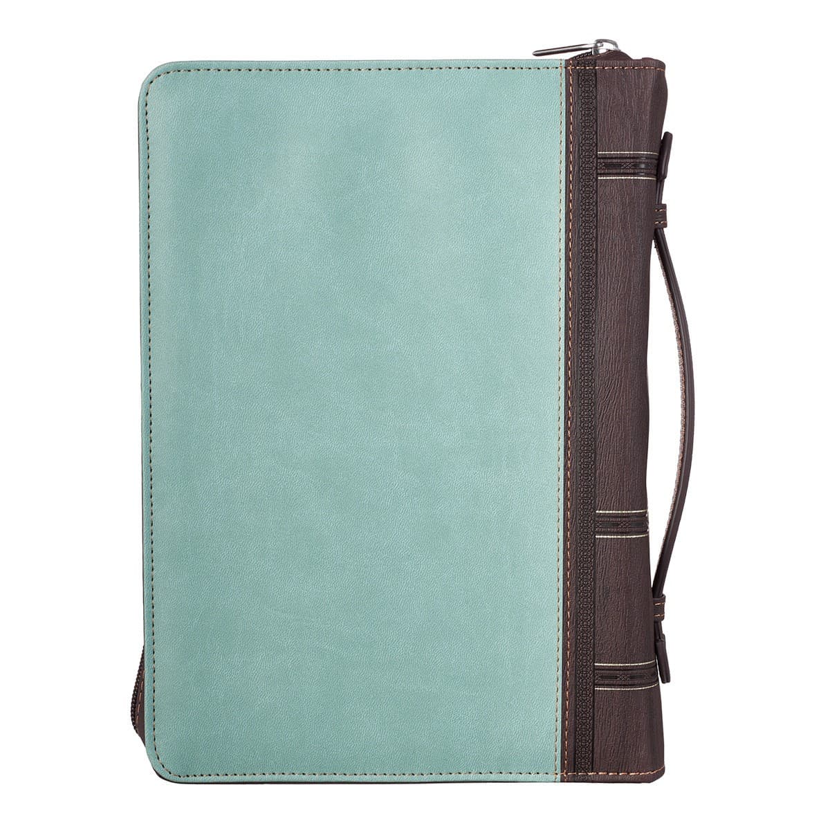 BIBLE COVER FASHION TEAL/BROWN BLESSED LUKE 1:45 - 2