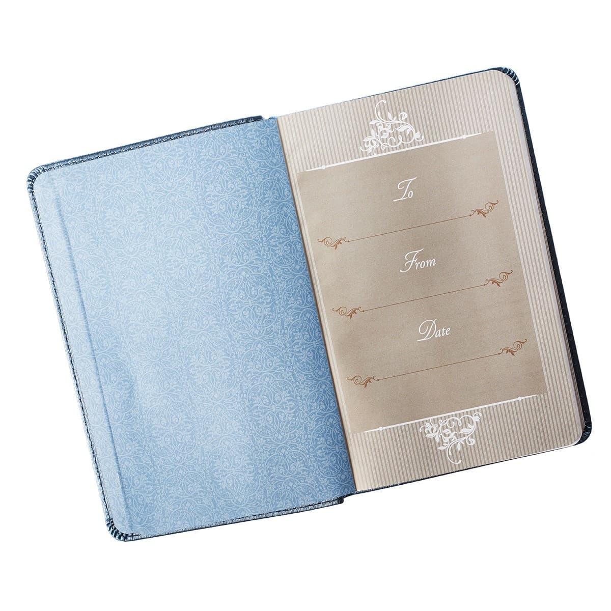 DEVOTIONAL FOR MR & MRS BLUE FAUX LEATHER - 3