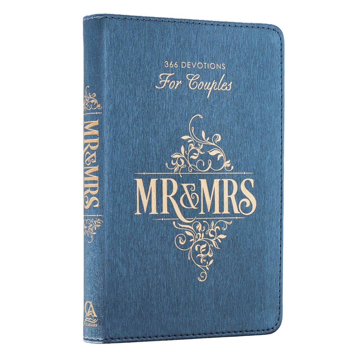 DEVOTIONAL FOR MR & MRS BLUE FAUX LEATHER - 1