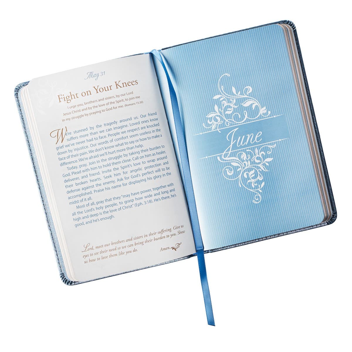 DEVOTIONAL FOR MR & MRS BLUE FAUX LEATHER - 4