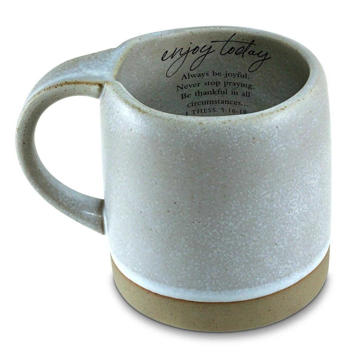 Coffee Mug Enjoy Today Stone Gray - 1