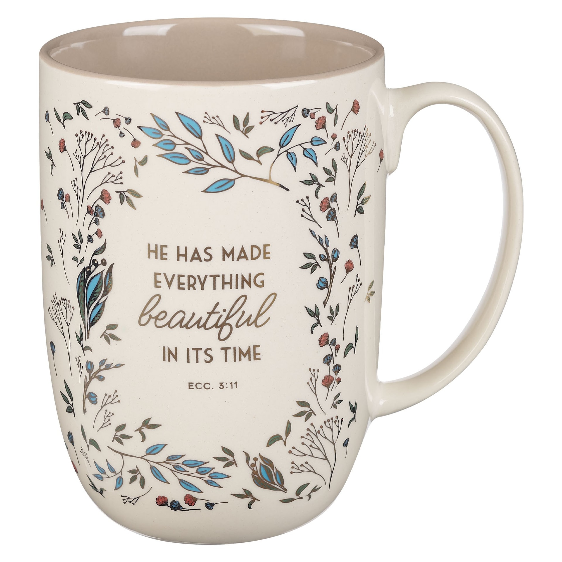 MUG CREAM/BROWN EVERYTHING BEAUTIFUL ECC 3:11 - 1
