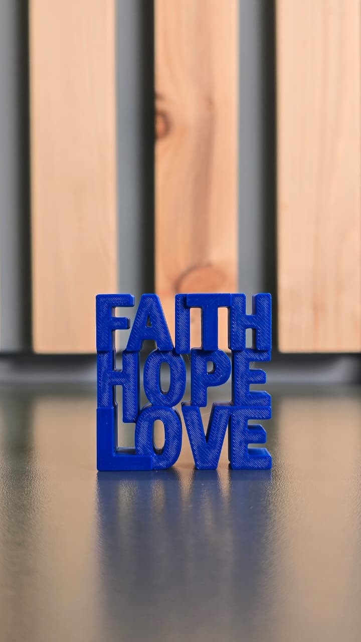 FAITH HOPE LOVE WORD ART - 2