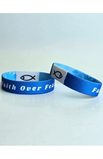 FAITH OVER FEAR FISH NFC BRACELET