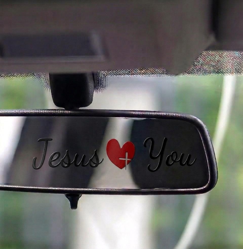 JESUS LOVES YOU RED HEART STICKER - 2