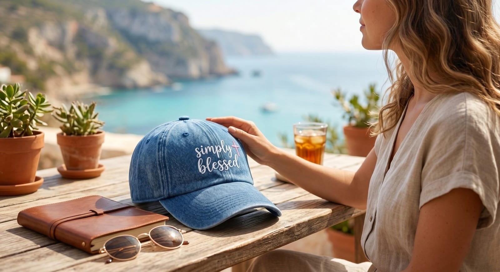 SIMPLY BLESSED NAVY BLUE HAT - 3
