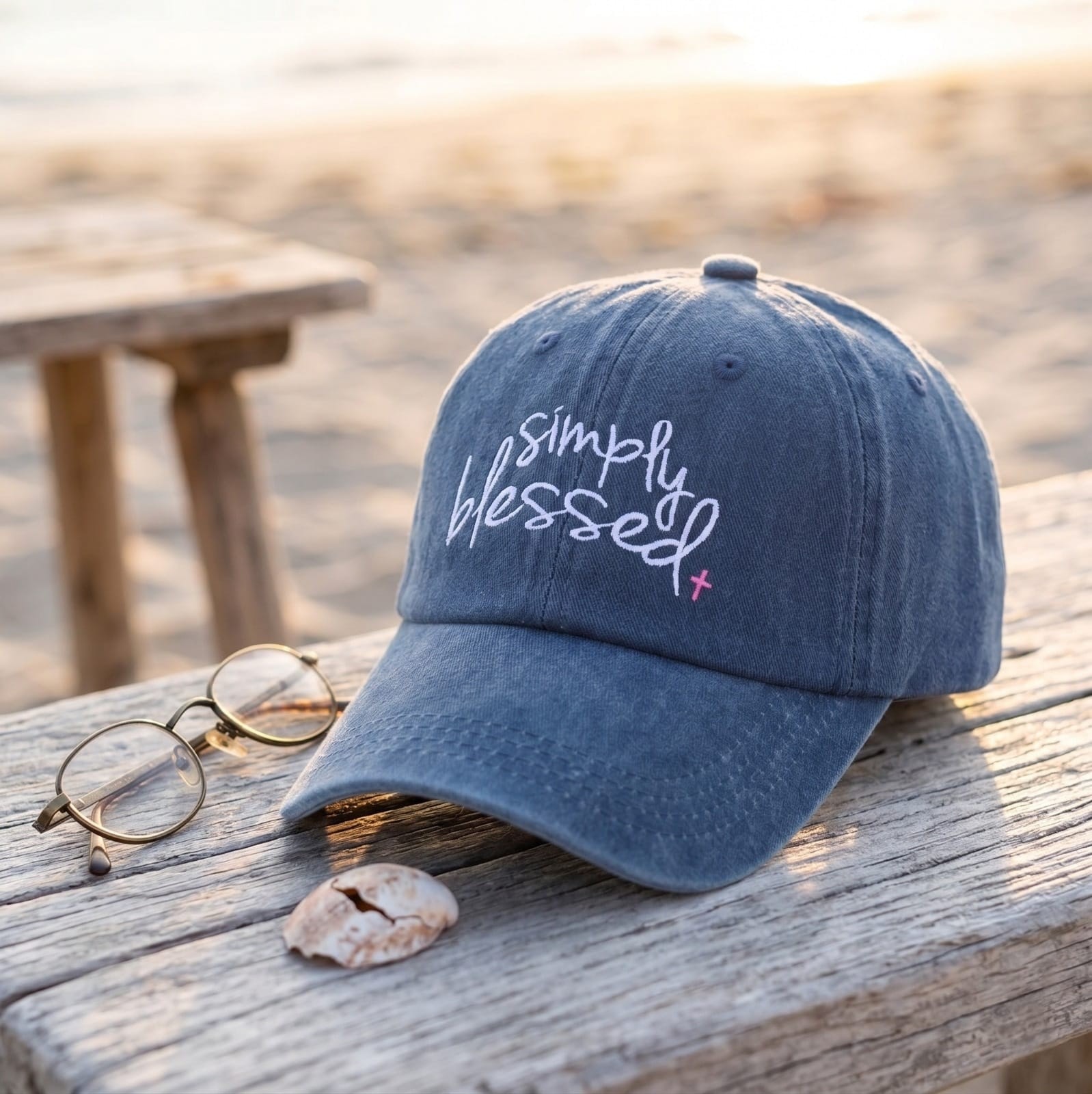 SIMPLY BLESSED NAVY BLUE HAT - 2