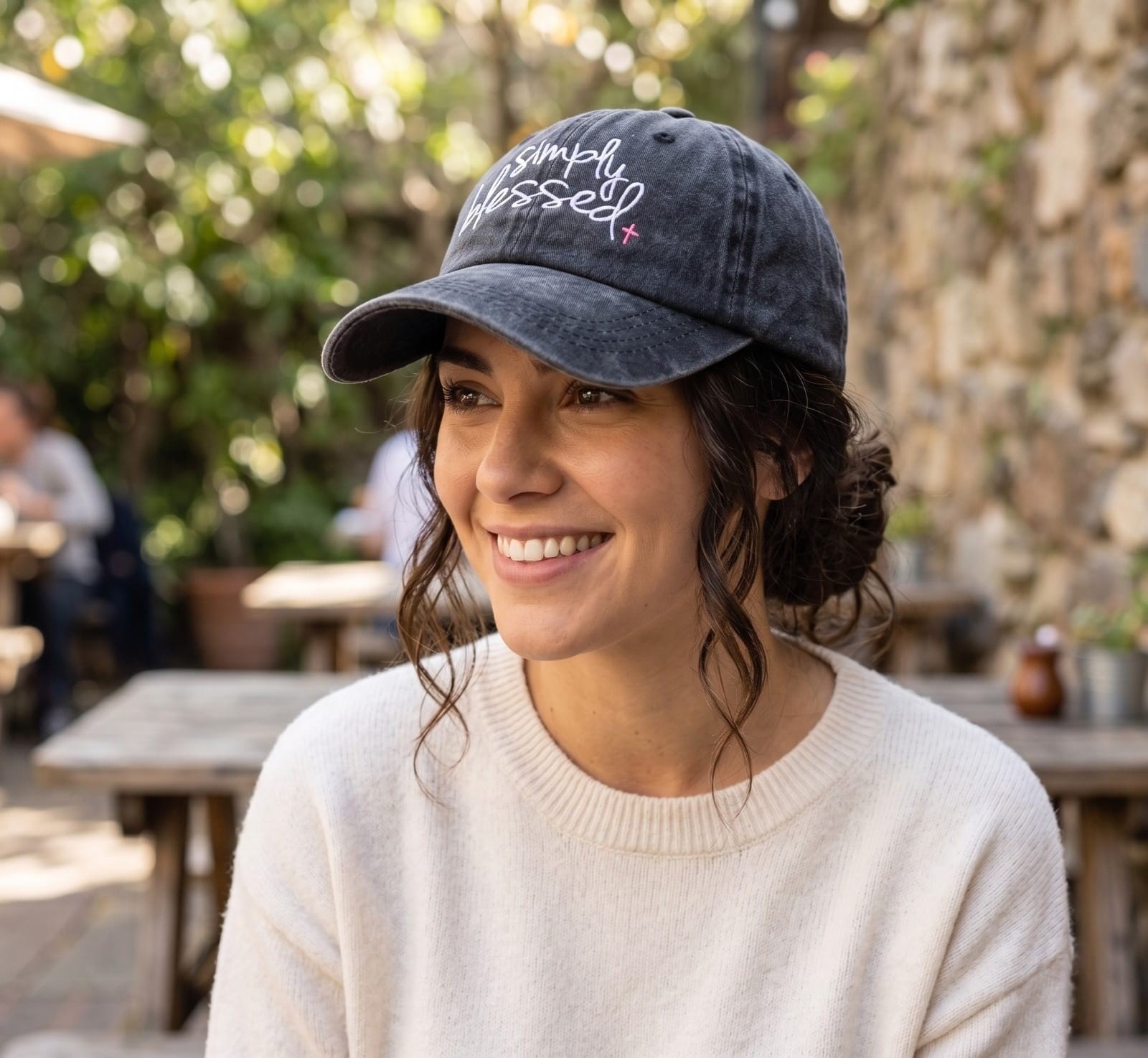 SIMPLY BLESSED BLACK HAT - 2
