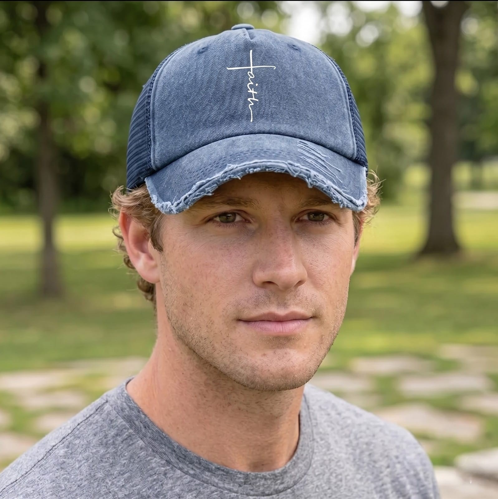 FAITH NAVY BLUE HAT - 2