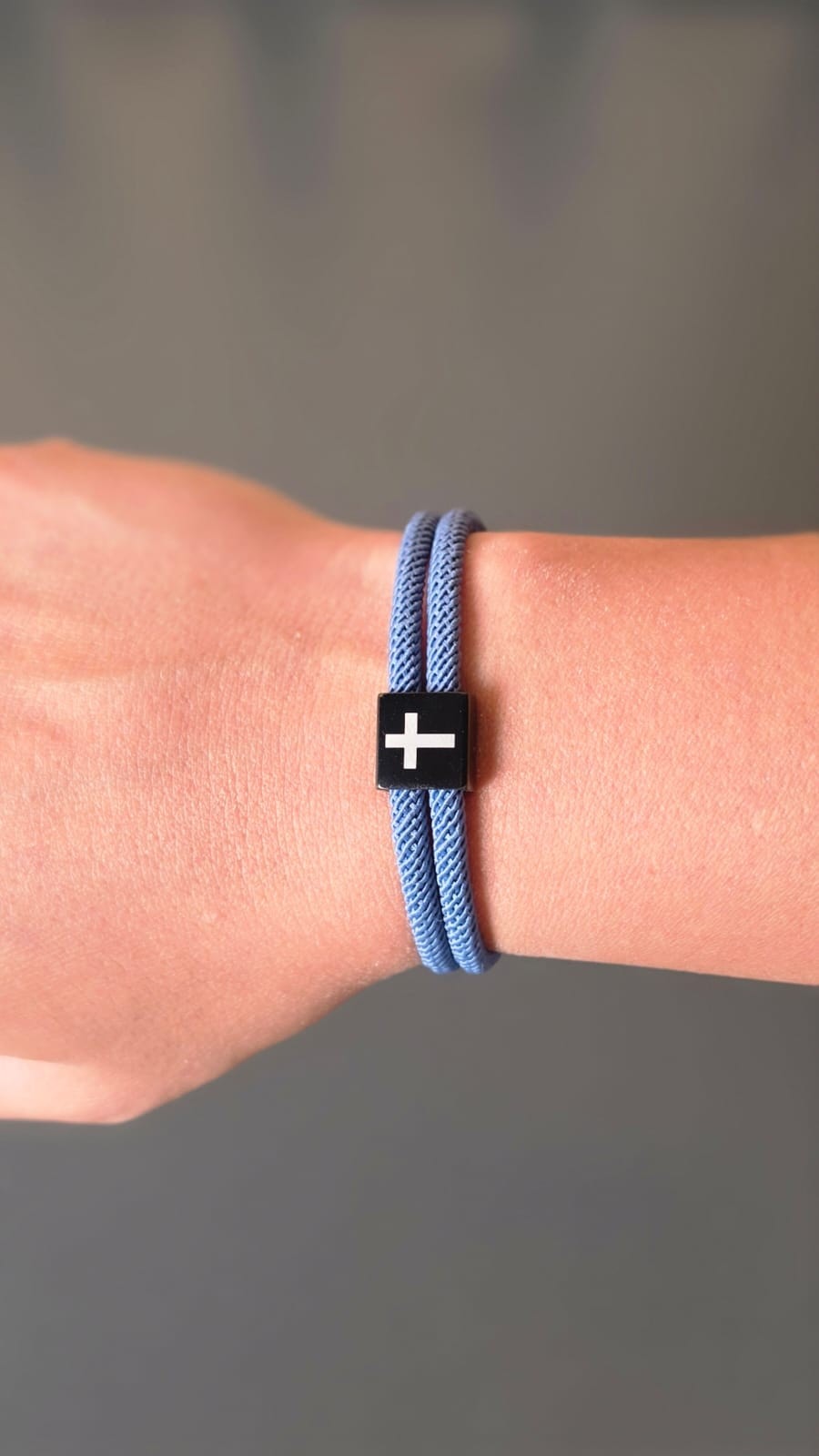 DENIM CROSS BRAIDED ROPE BRACELET - 2