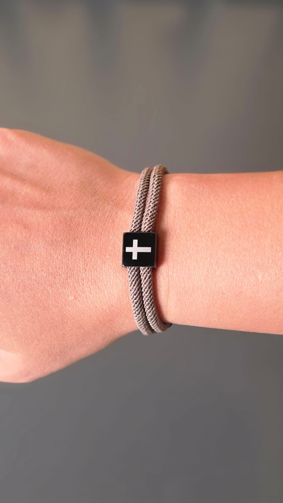 BROWN CROSS BRAIDED ROPE BRACELET - 2