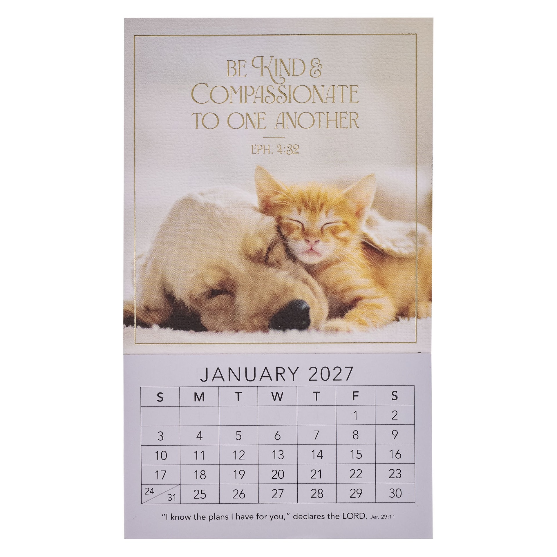 2027 Mini Magnetic Calendar Be Kind & Compassionate Eph 4:32