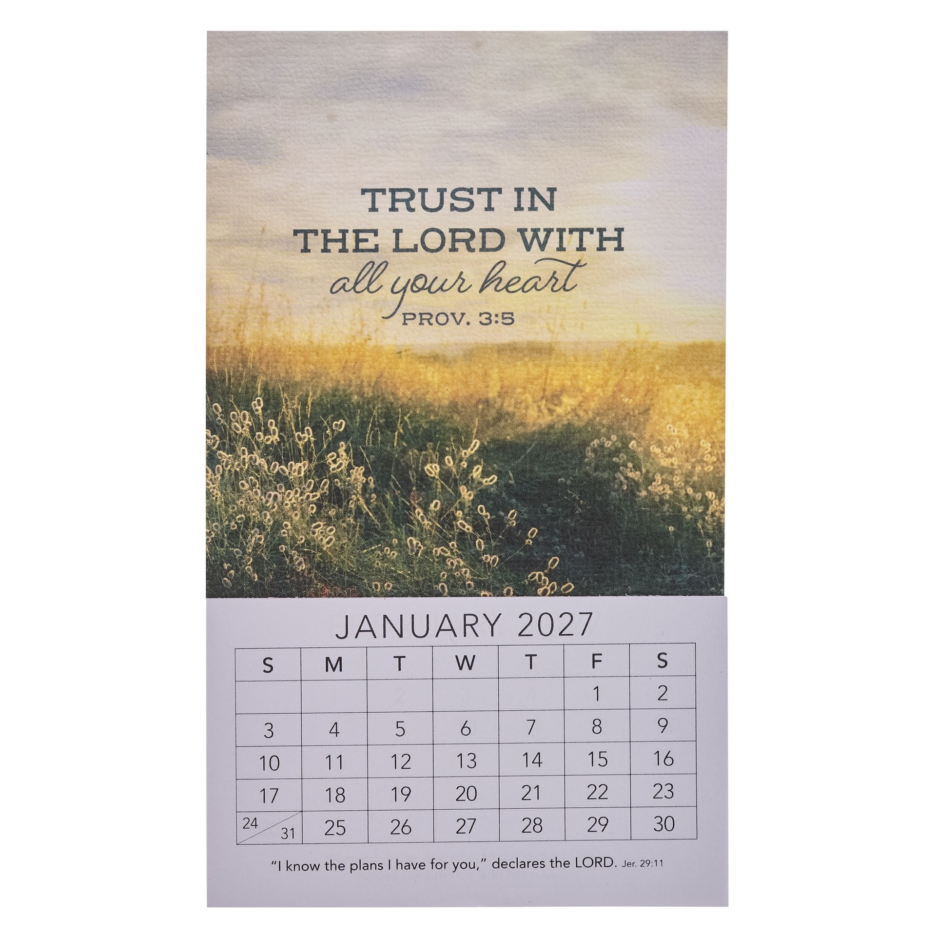 2027 Mini Magnetic Calendar Trust In The Lord Prov 3:5