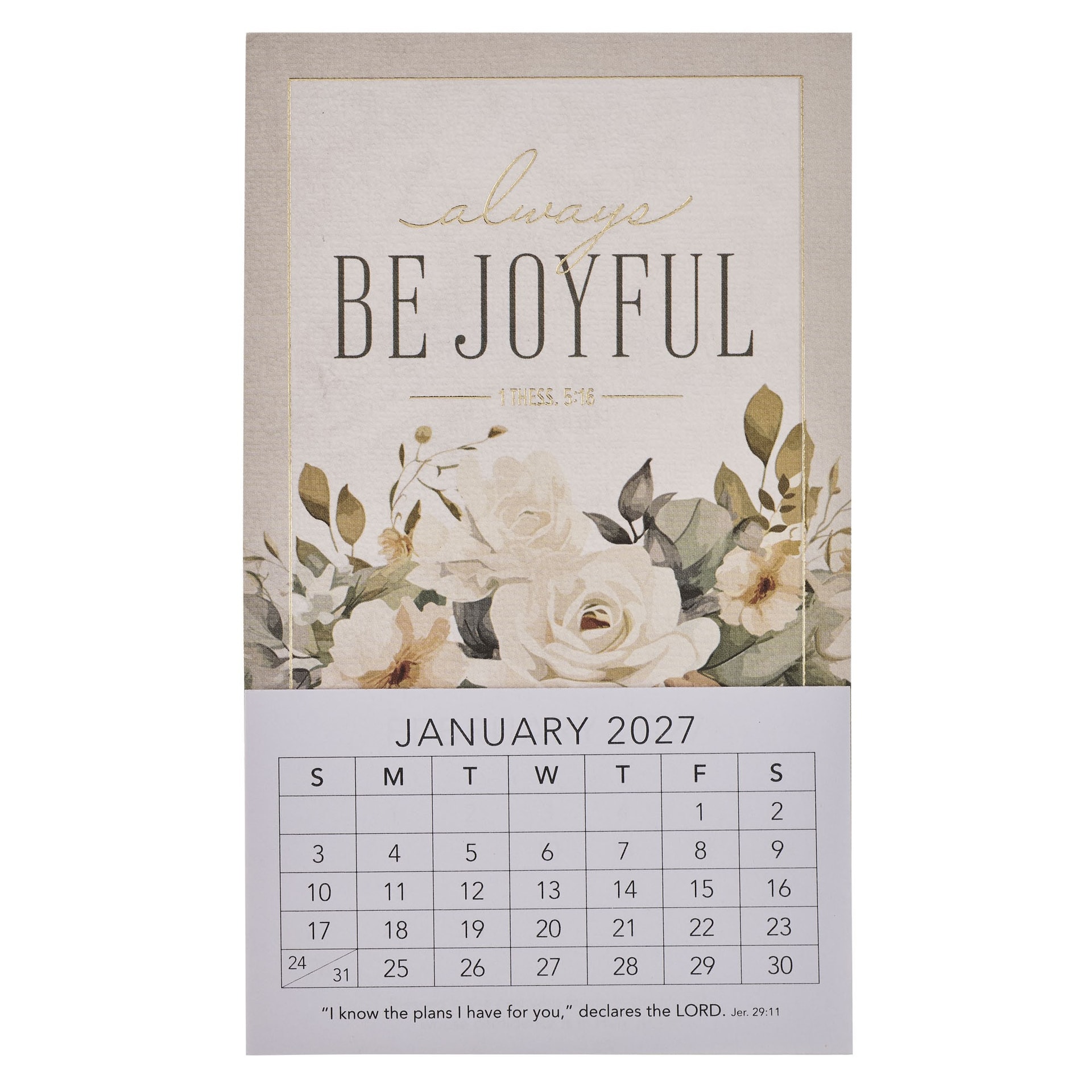 2027 Mini Magnetic Calendar Always Be Joyful 1 Thess 5:16