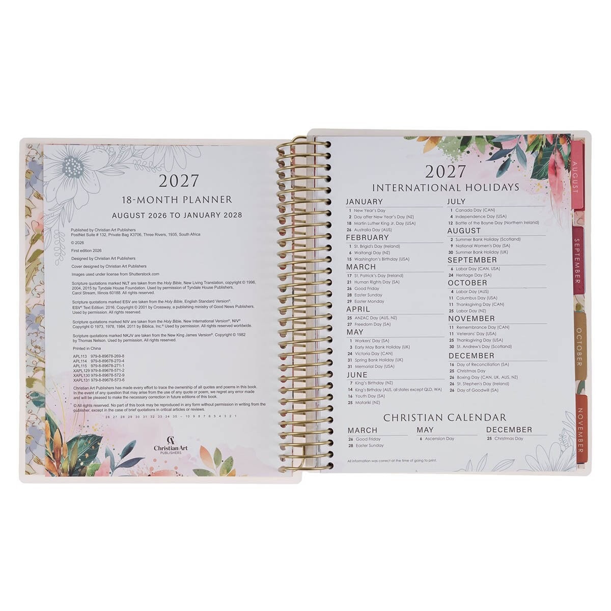 2027 Wire 18-Month Planner Pray More Worry Less - 4