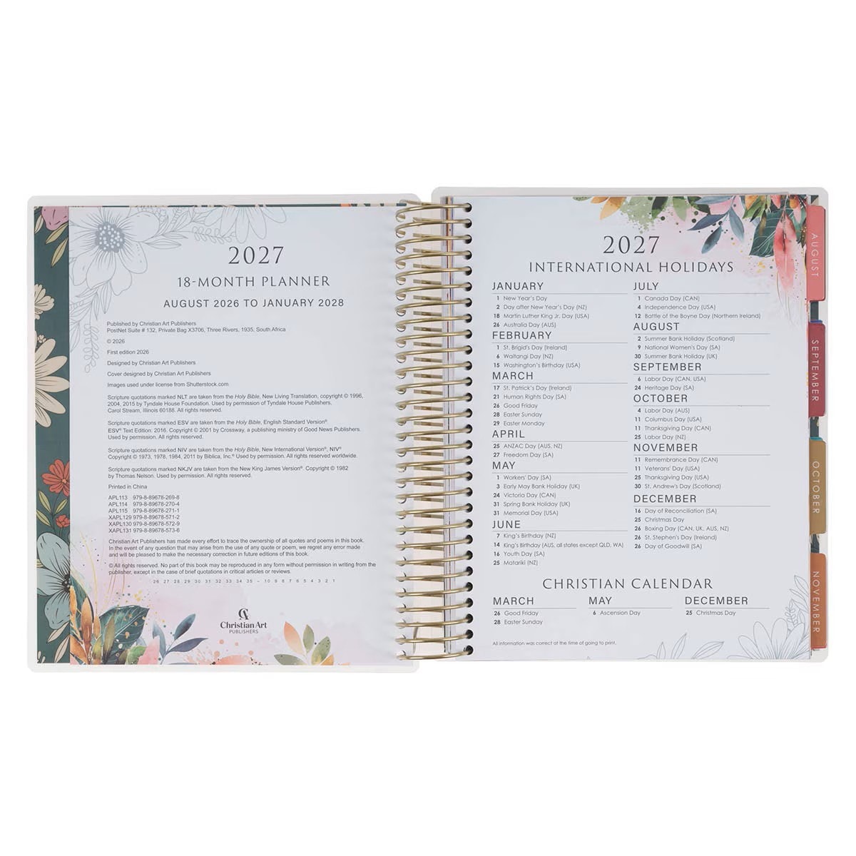 2027 Wire 18-Month Planner Be Still & Know Ps 46:10 - 4