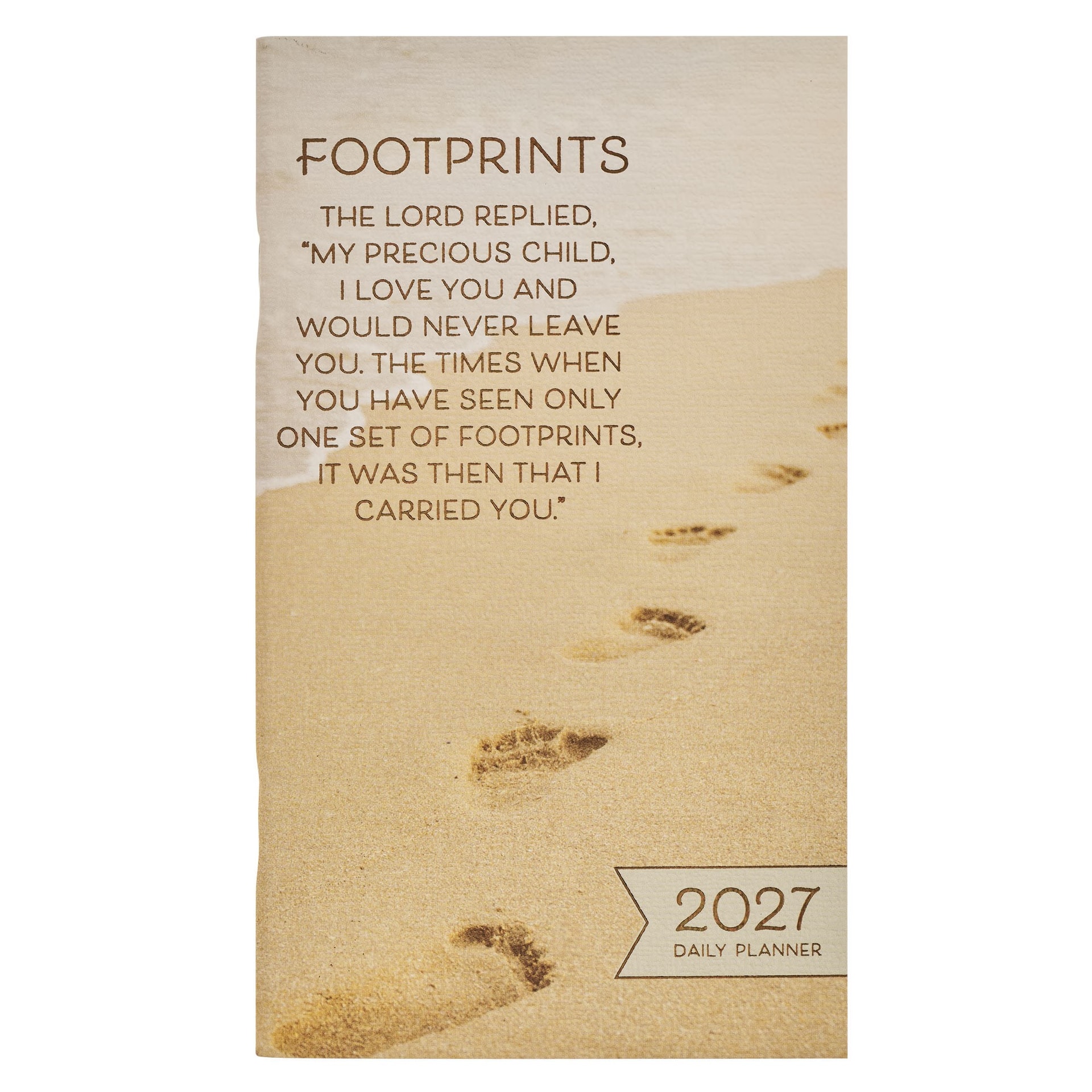 2027 Small Daily Planner Footprints In The Sand