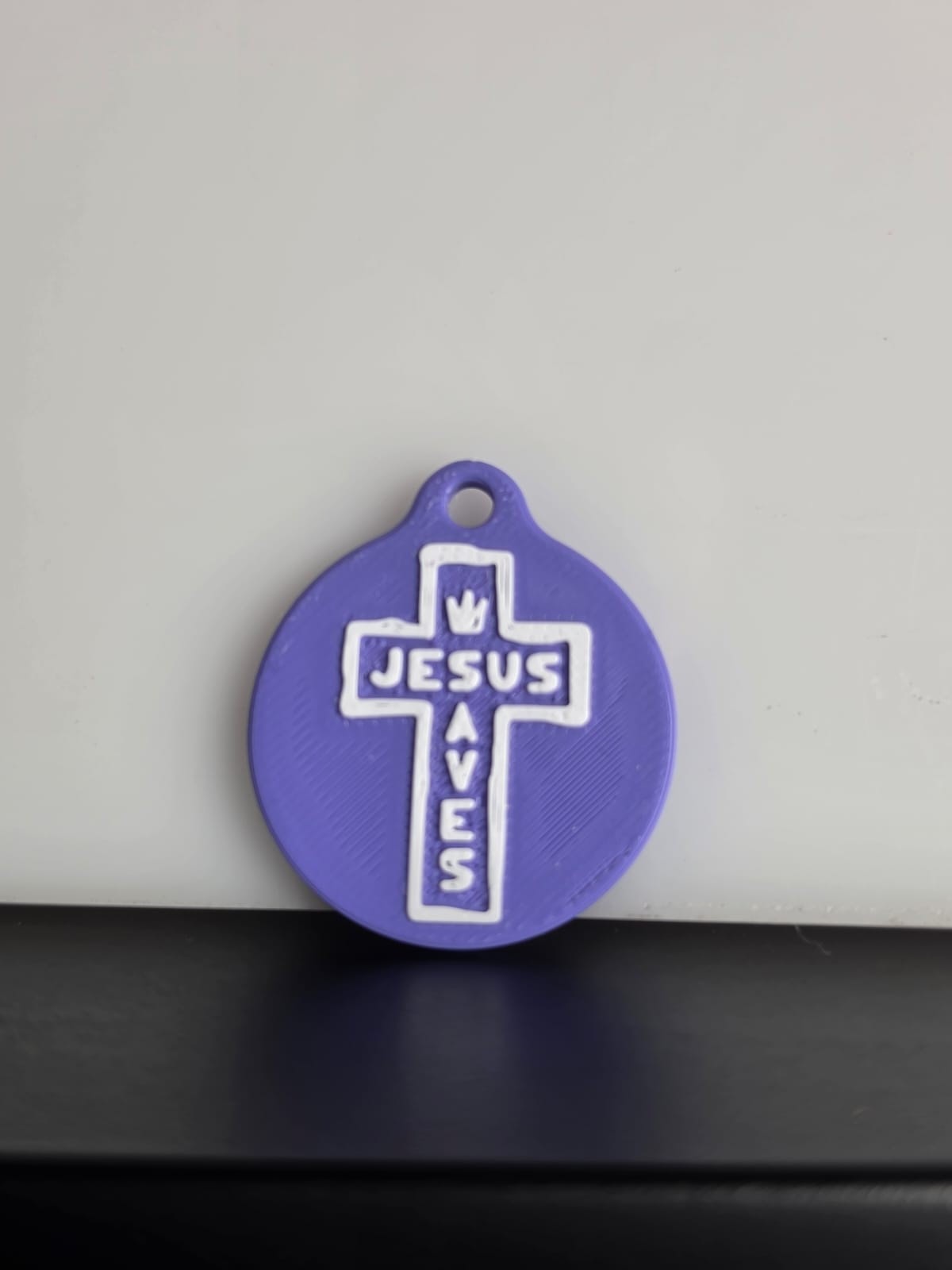 JESUS SAVES NFC TAG PURPLE - 1