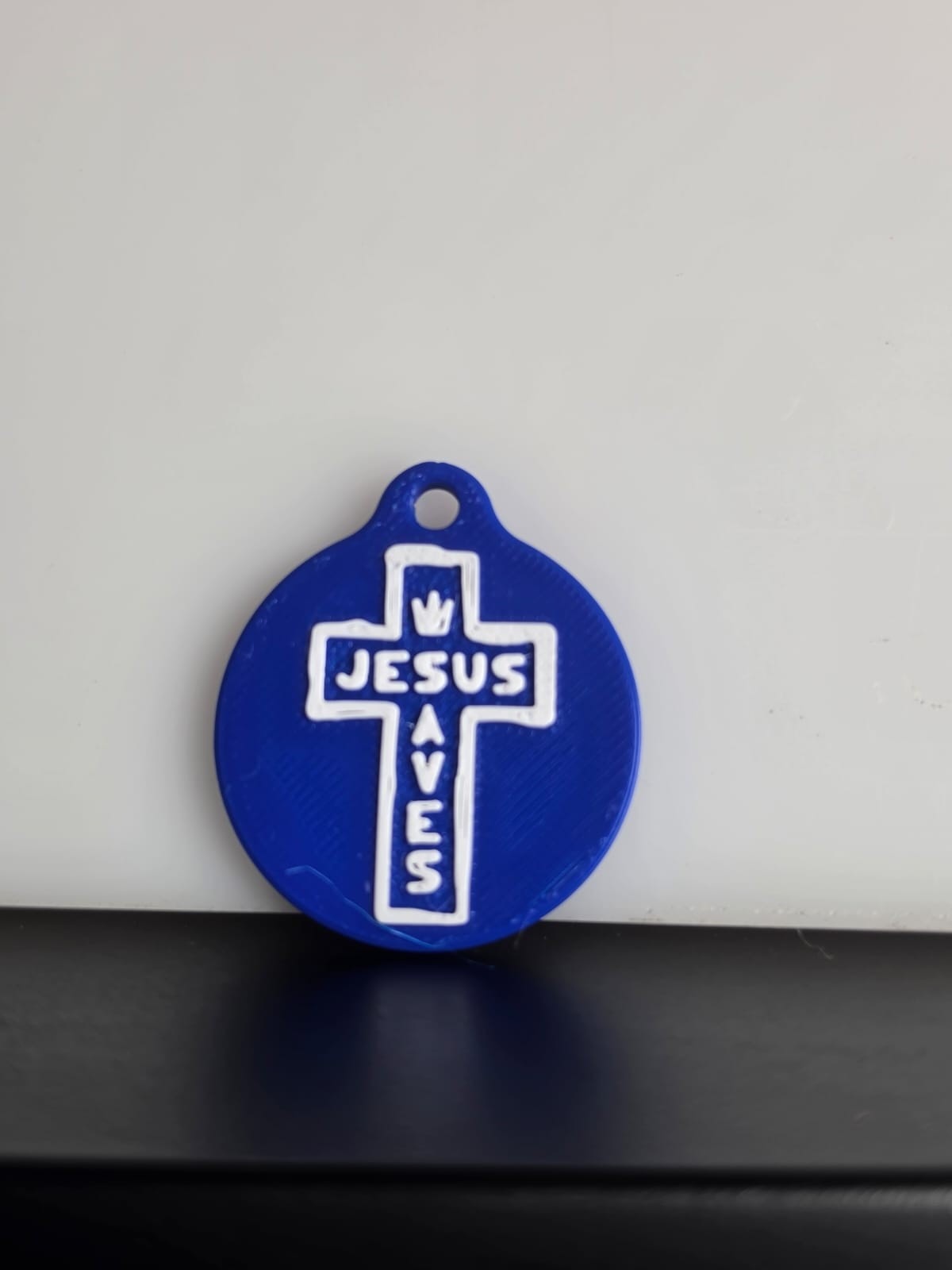 JESUS SAVES NFC TAG BLUE - 1