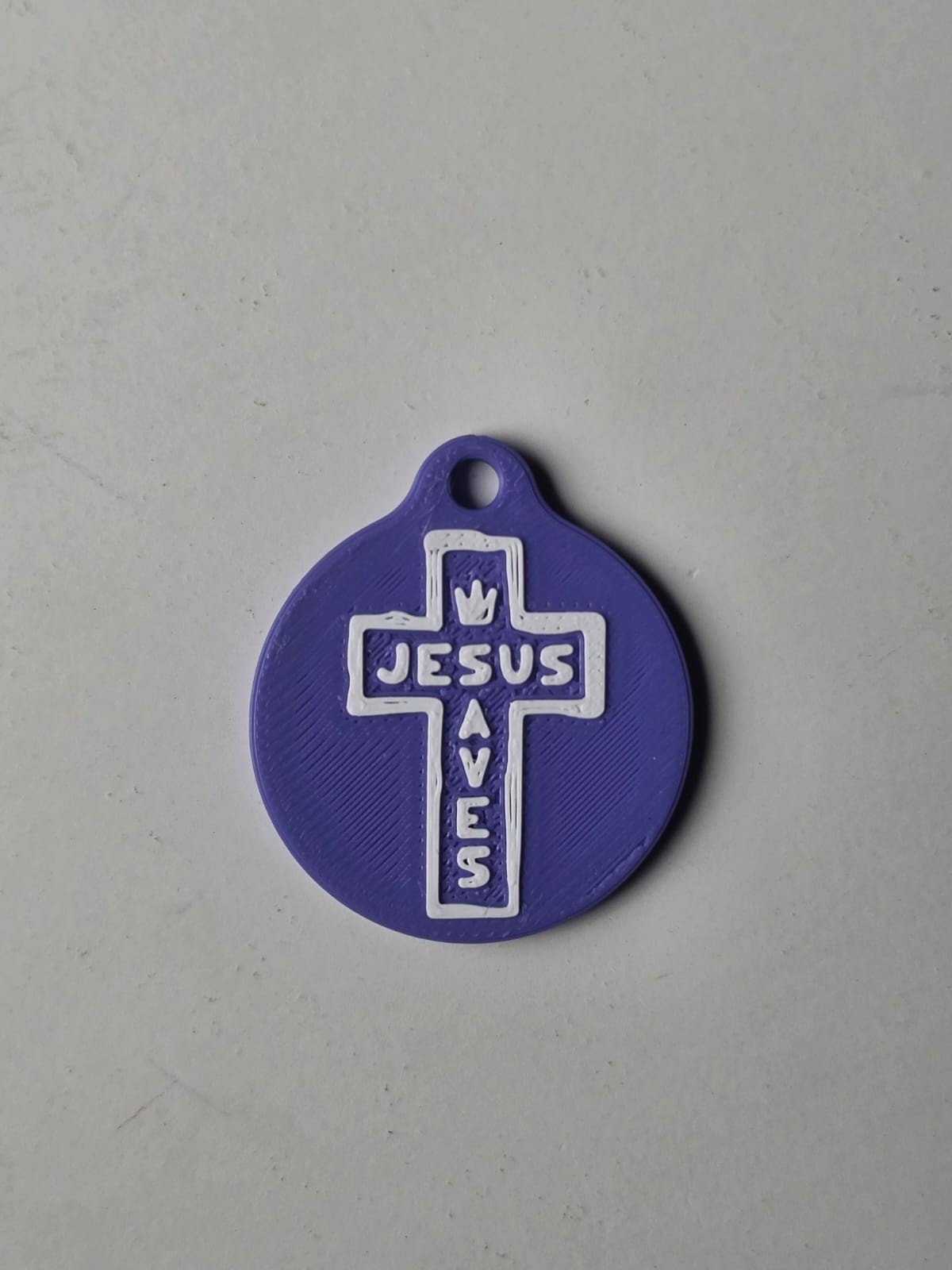 JESUS SAVES NFC TAG PURPLE - 4