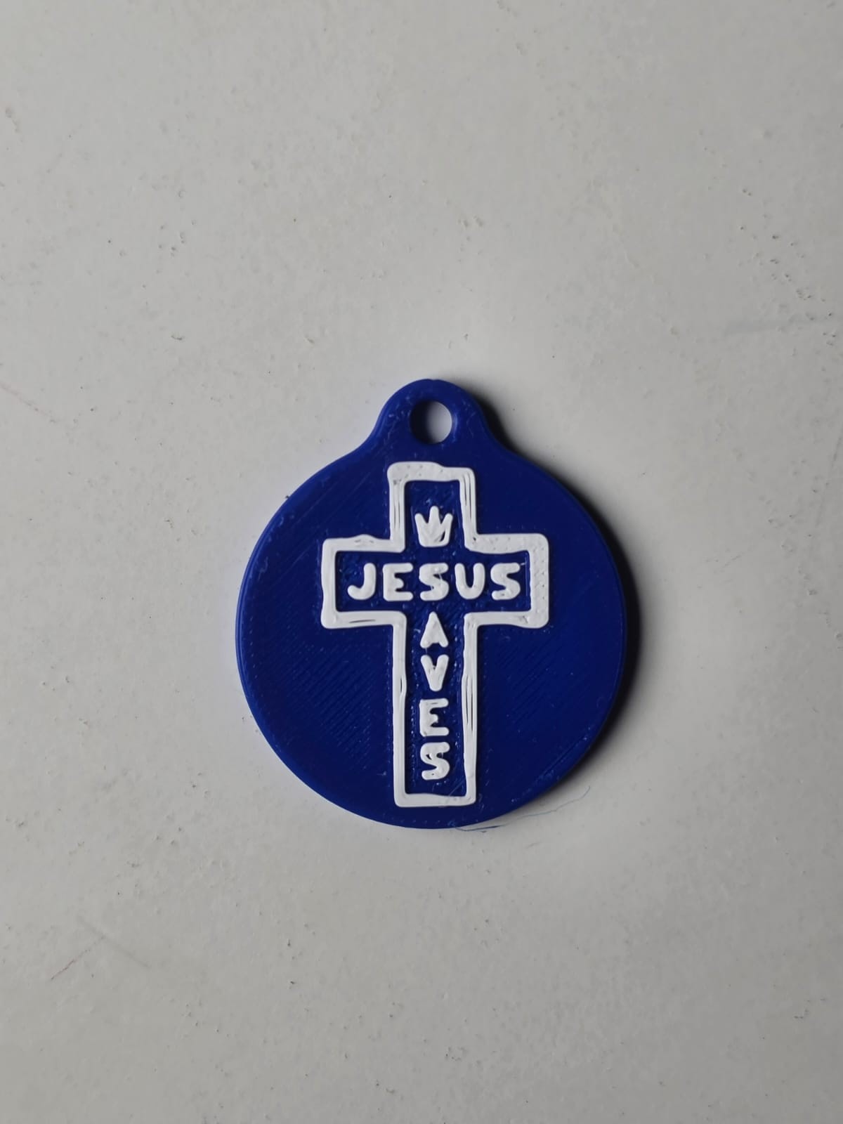 JESUS SAVES NFC TAG BLUE - 4