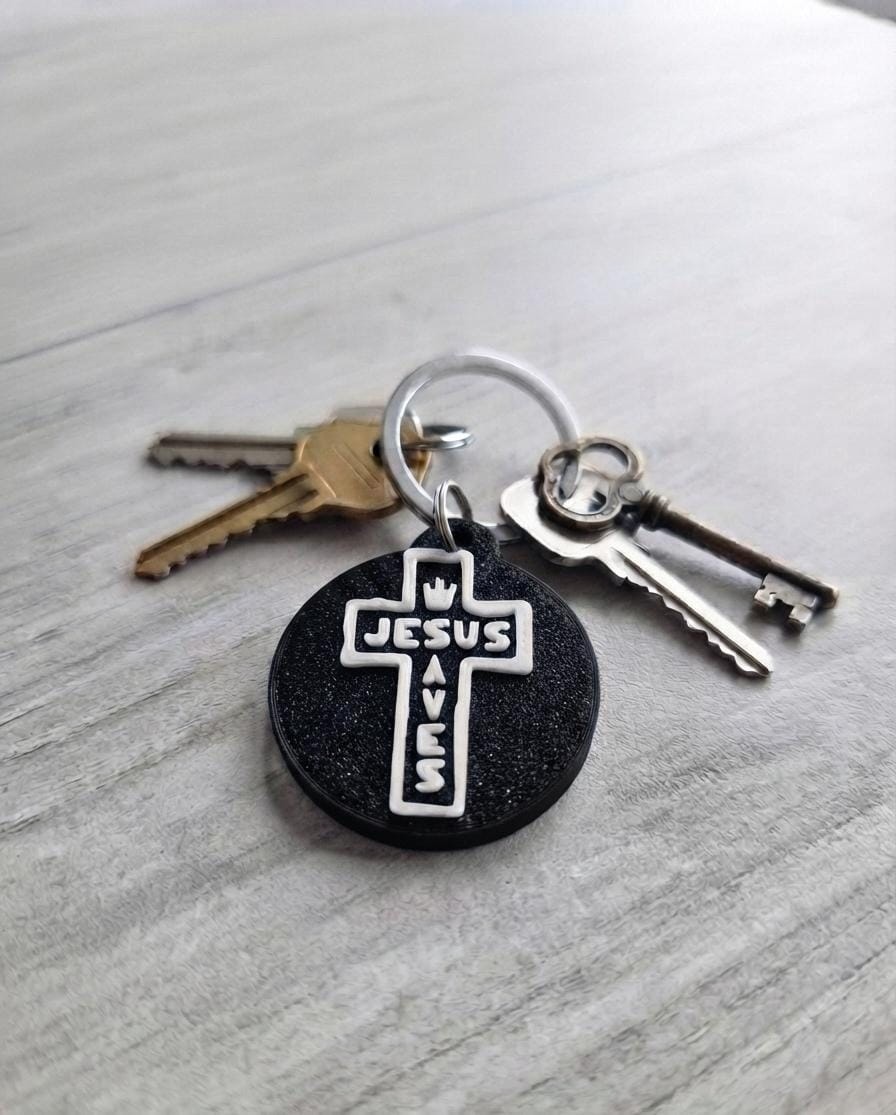 JESUS SAVES NFC TAG BLACK - 2
