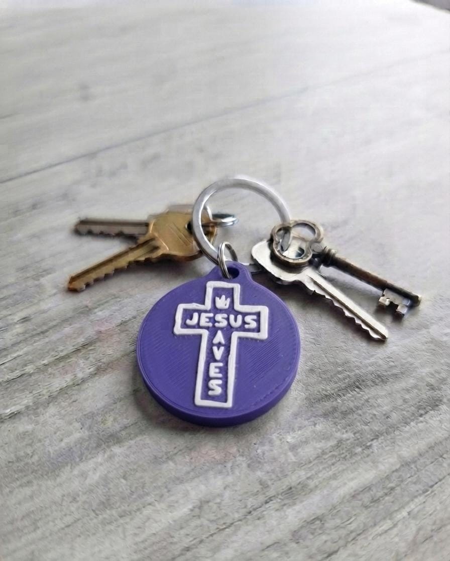JESUS SAVES NFC TAG PURPLE - 2