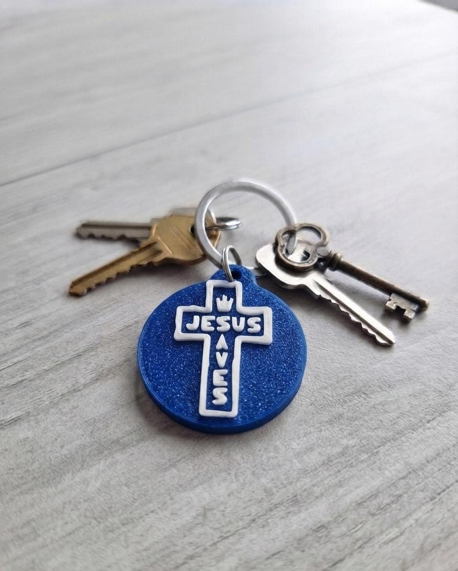 JESUS SAVES NFC TAG BLUE - 2