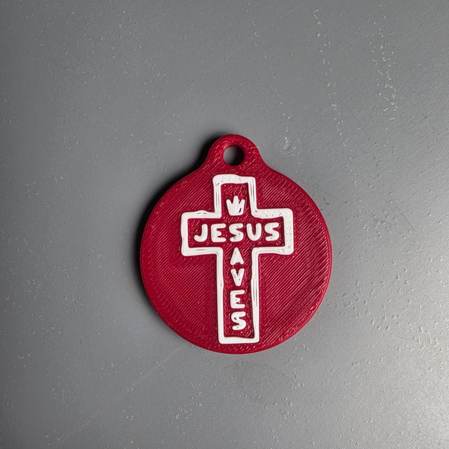 JESUS SAVES NFC TAG RED - 3