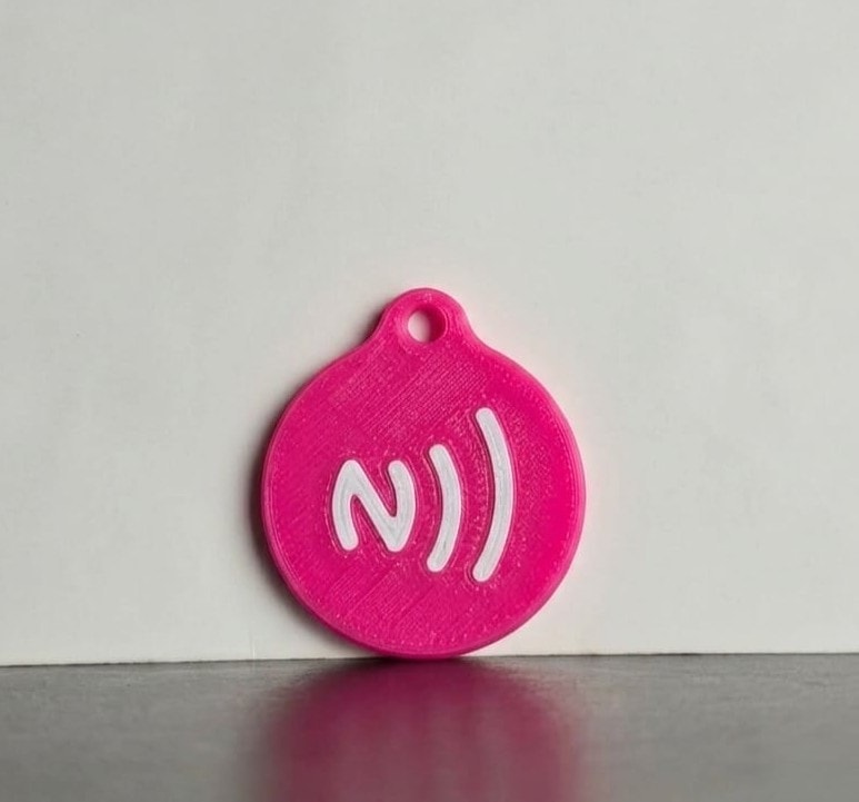 JESUS SAVES NFC TAG PINK - 3